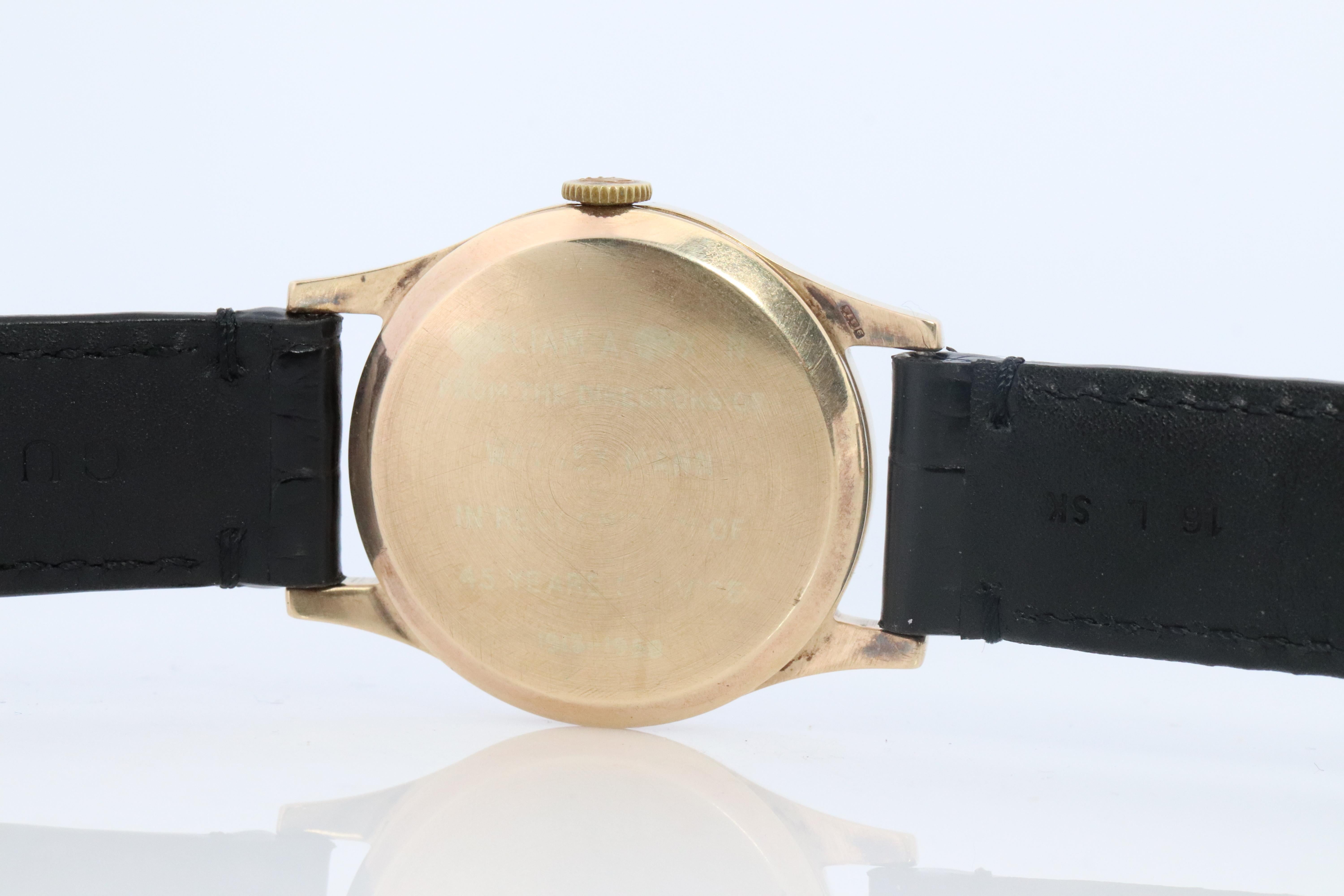 Men's Vintage 9k ROLEX Watch. Rolex 9k YG 12868 Dress Watch 1950s For Sale