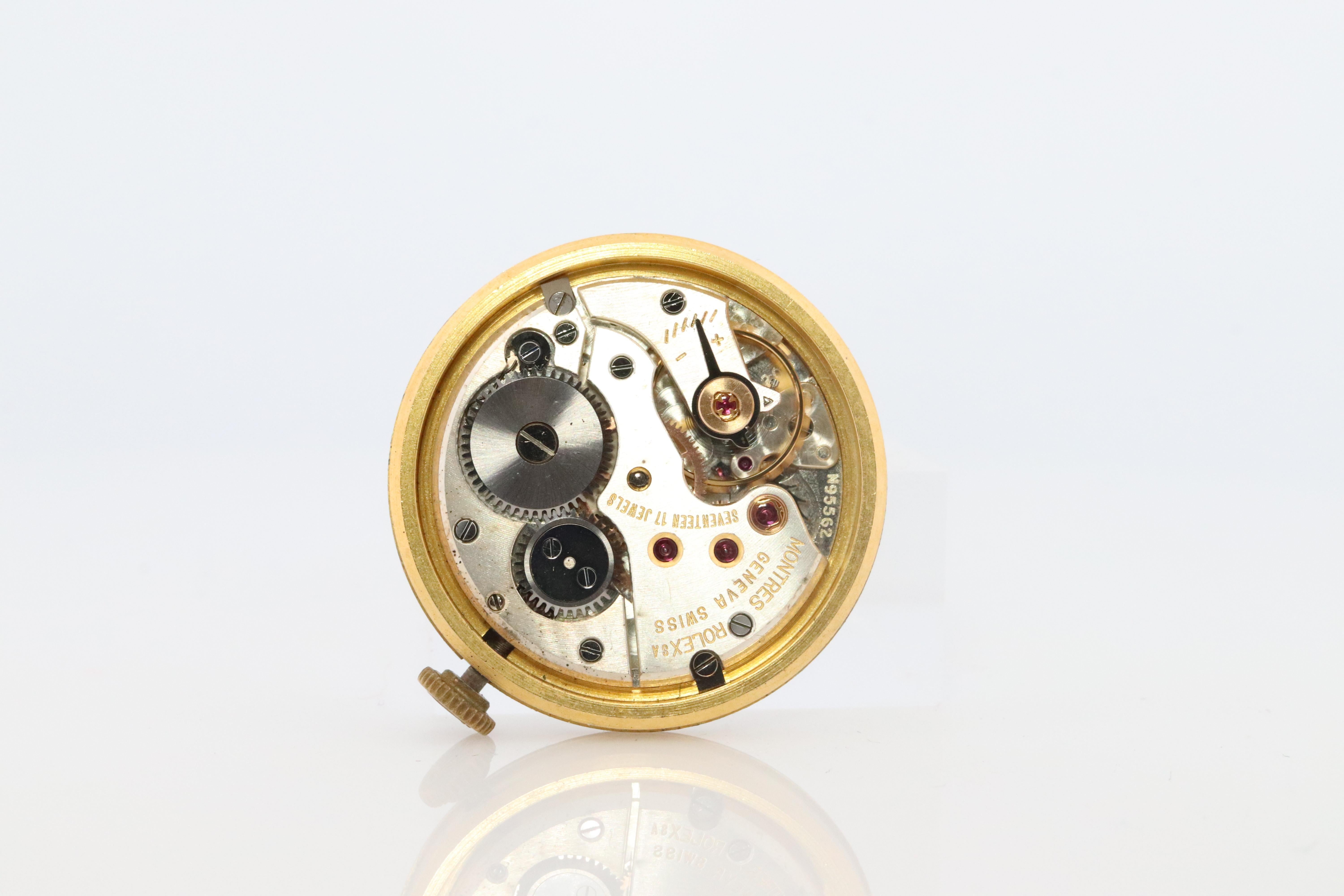 Vintage 9k ROLEX Watch. Rolex 9k YG 12868 Dress Watch 1950s For Sale 2