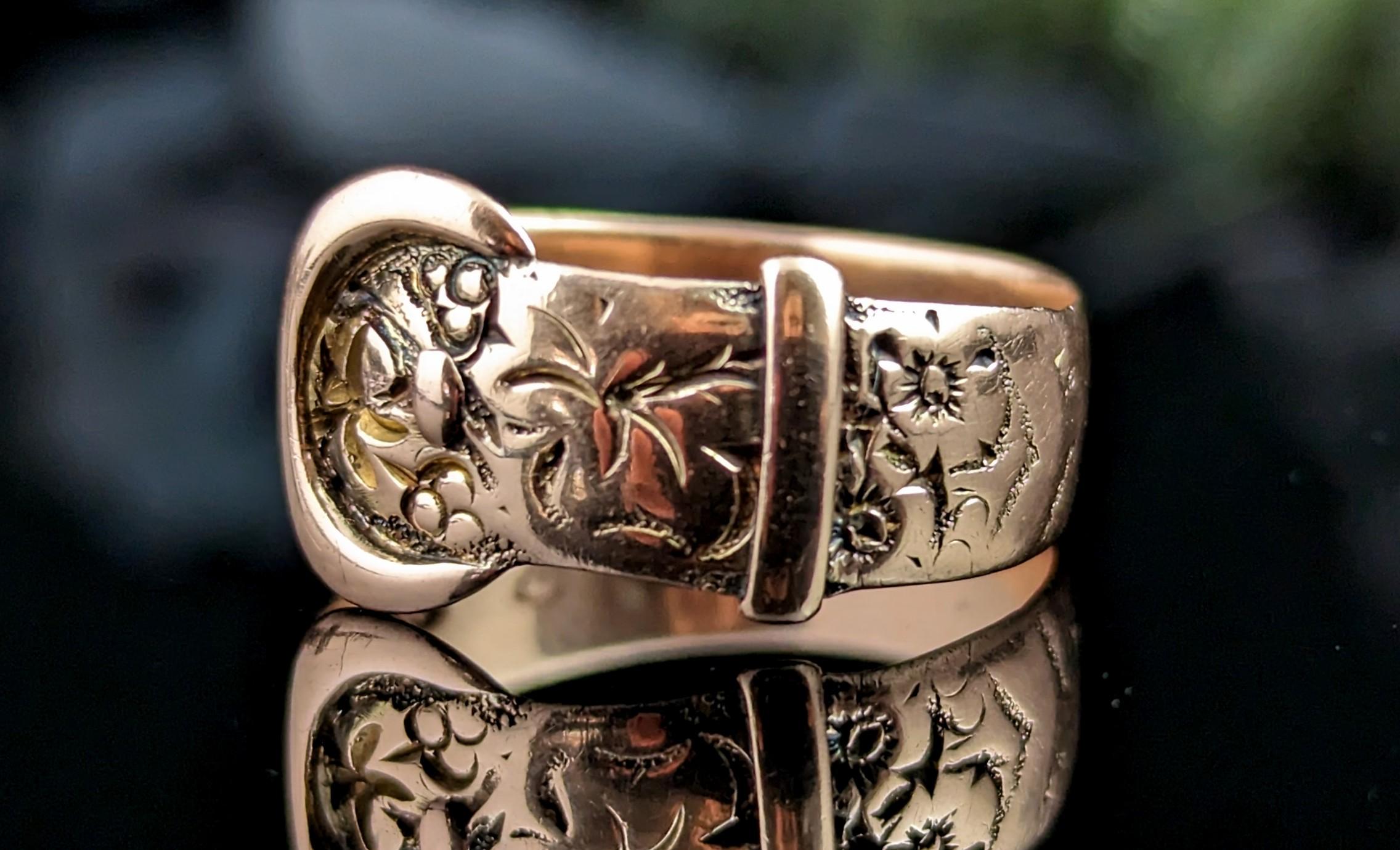 rose gold buckle ring