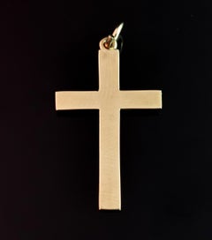 Vintage 9k Yellow Gold Cross Pendant, Deakin and Francis