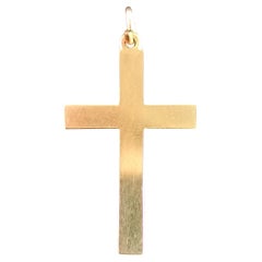 Vintage 9k Yellow Gold Cross Pendant, Deakin and Francis