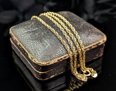 Vintage 9k Yellow Gold Fancy Link Chain Necklace