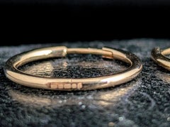 Vintage 9k Gelbgold Reif Ohrringe