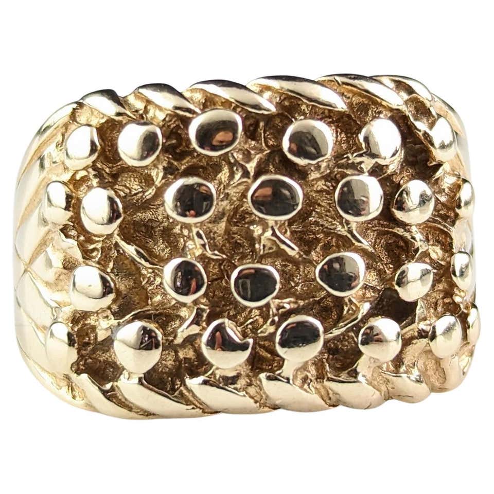 Ralph Lauren Diamond Gold Chunky Chain Ring at 1stDibs | ralph lauren ...