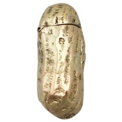 Vintage 9k Yellow Gold Peanut Box by S J Rose & Son