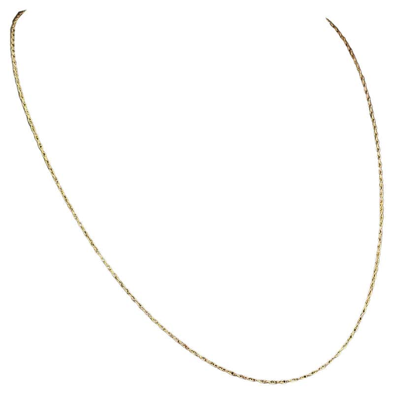 Twisted chunky rope chain necklace 9k yellow gold For Sale at 1stDibs