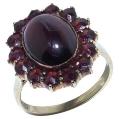 Vintage 9KT Gold Garnet Cluster Ring Vintage 9KT Gold Garnet Cluster Ring