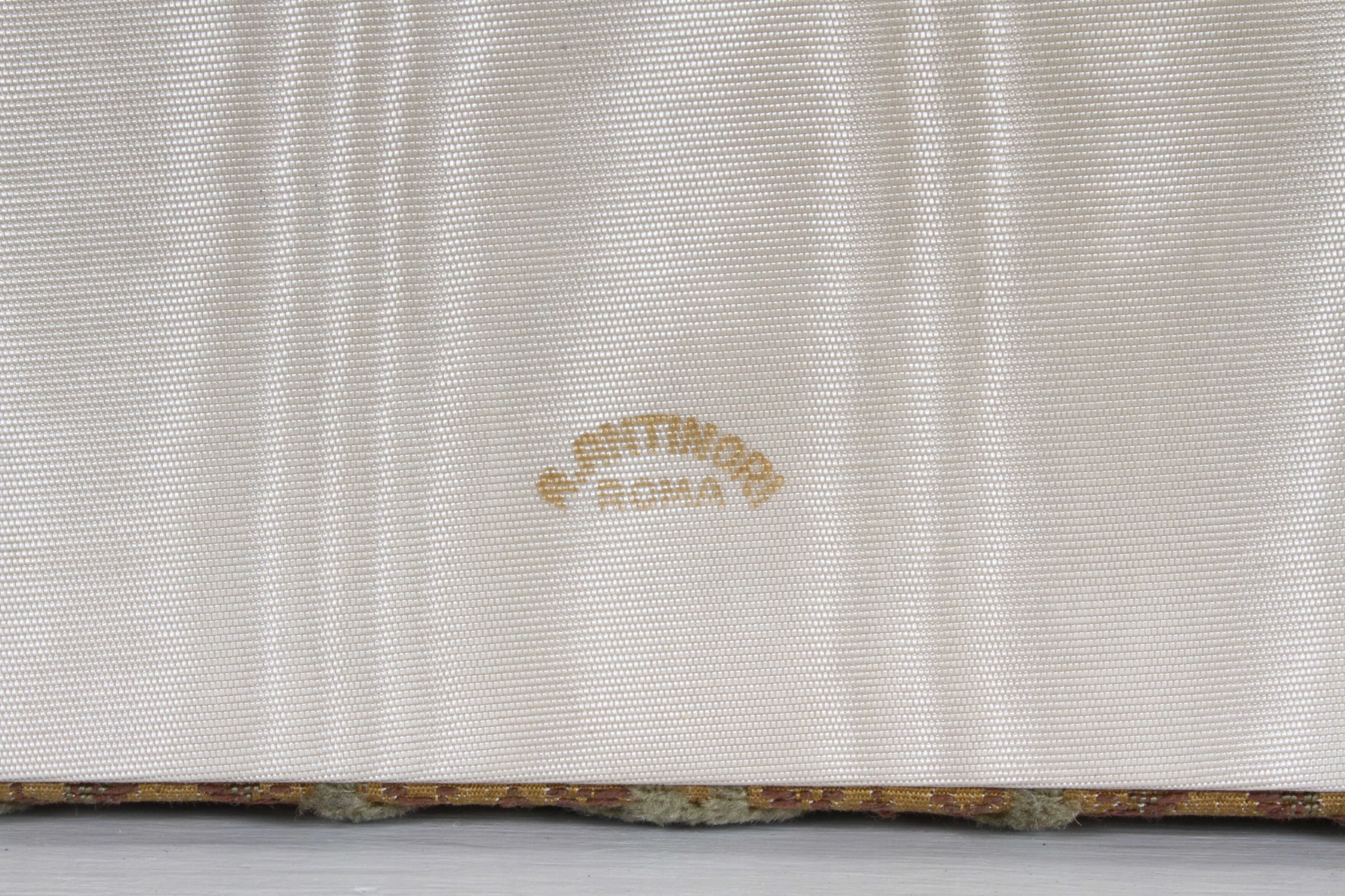 Vintage A. Antinori Roma Italy Jacquard Velvet Jewelry Box Casket Storage Chest 6