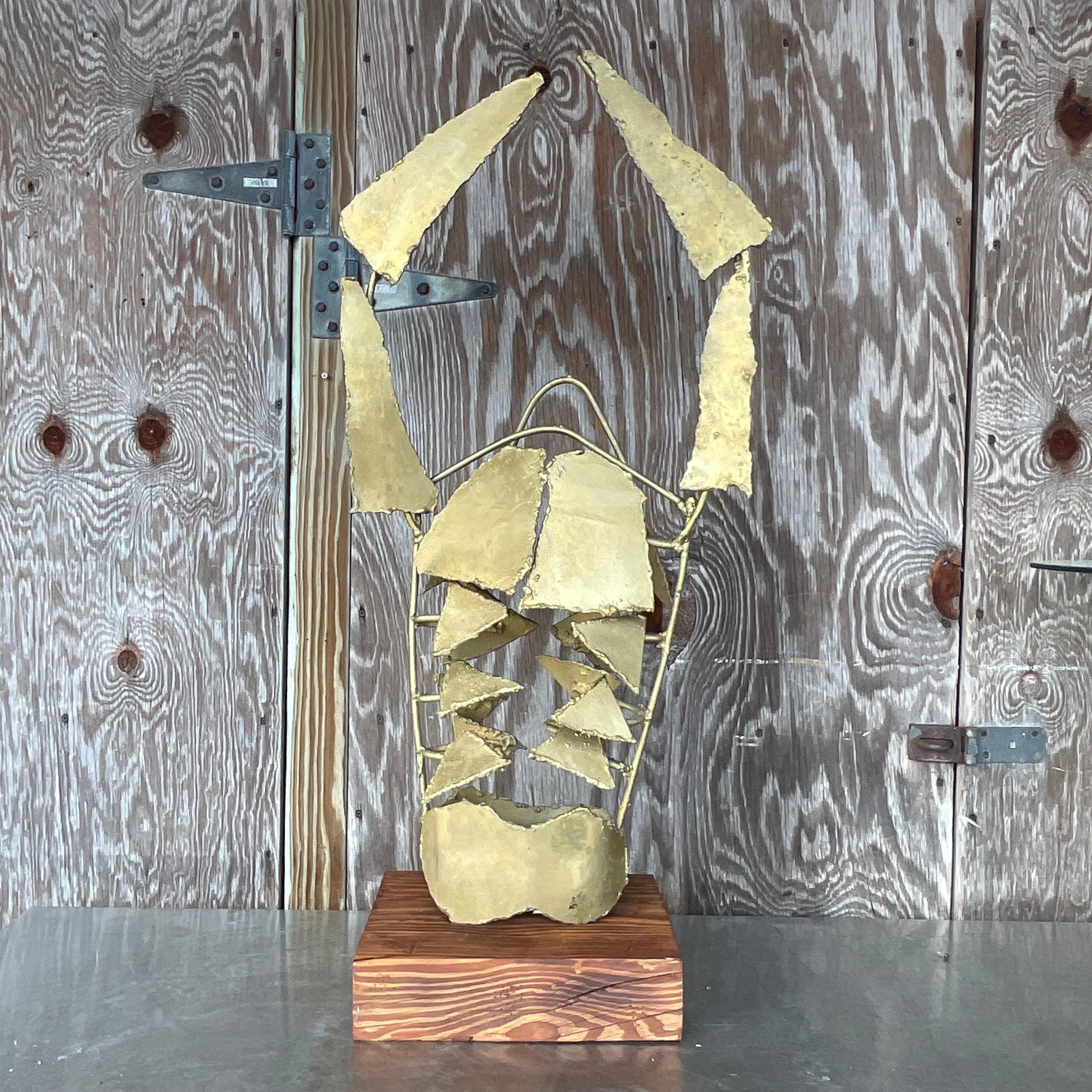 Escultura de cangrejo Steele de corte boho con antorcha siglo XX en venta