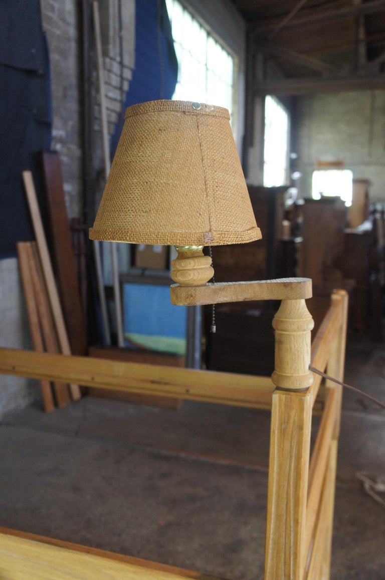 Vintage a Brandt Ranch Oak Twin Bed Set Ladder Bunk or Trundle Beds