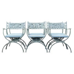 Vintage a Coastal Cast Aluminum Outdoor Dining Chairs - Set of Six