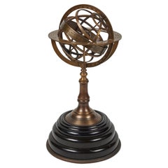 Vintage A G. Gobille Brass Armillary Sphere