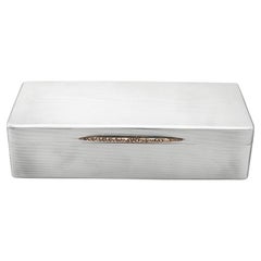 Caja de plata de ley inglesa vintage A. Wilcox