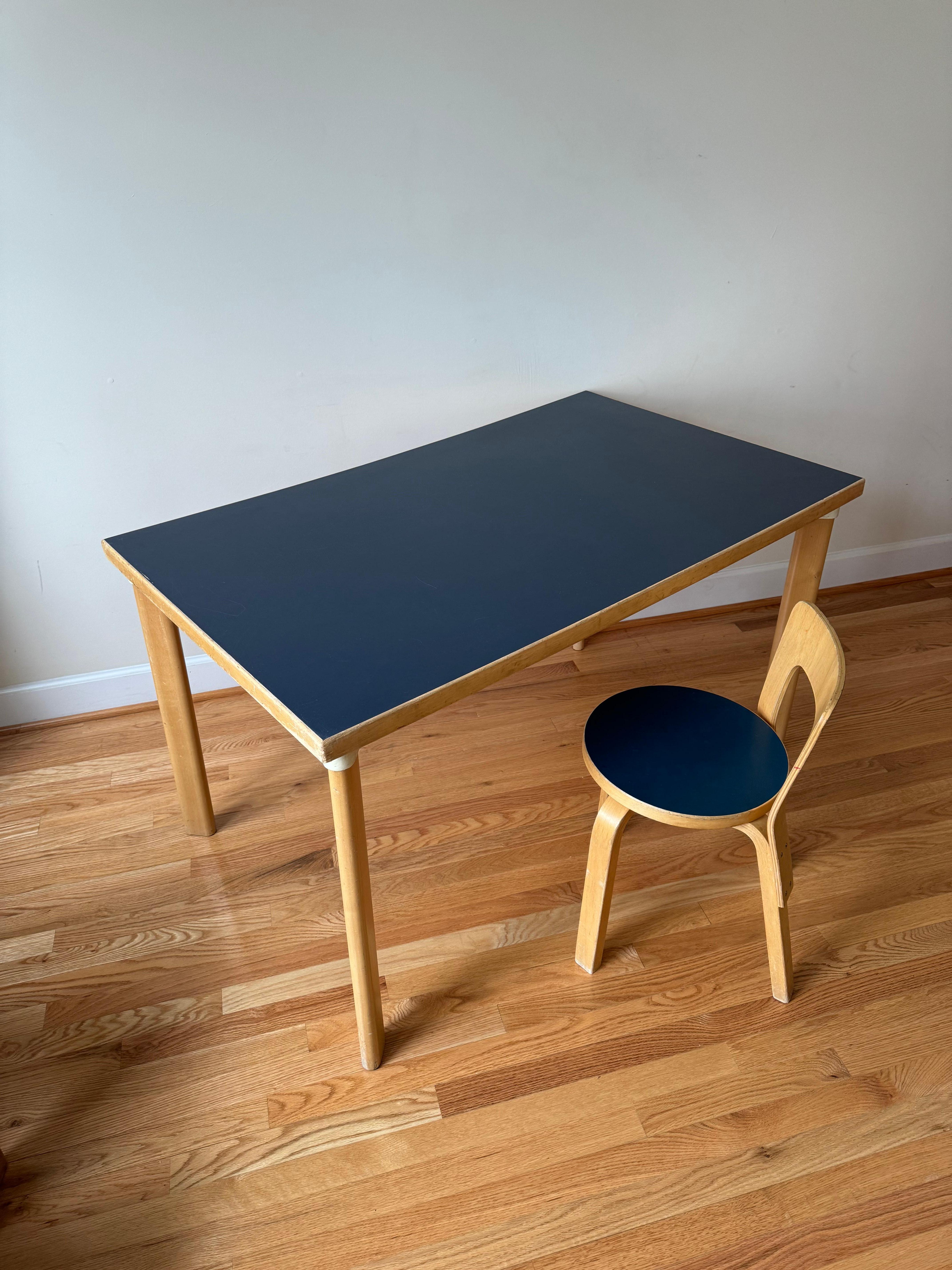 Vintage Aalto H-legged Table (Table 81B) by Alvar Aalto for Artek  For Sale 5