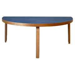 Vintage Aalto Table half-round by Alvar Aalto for Artek (coffee table height)