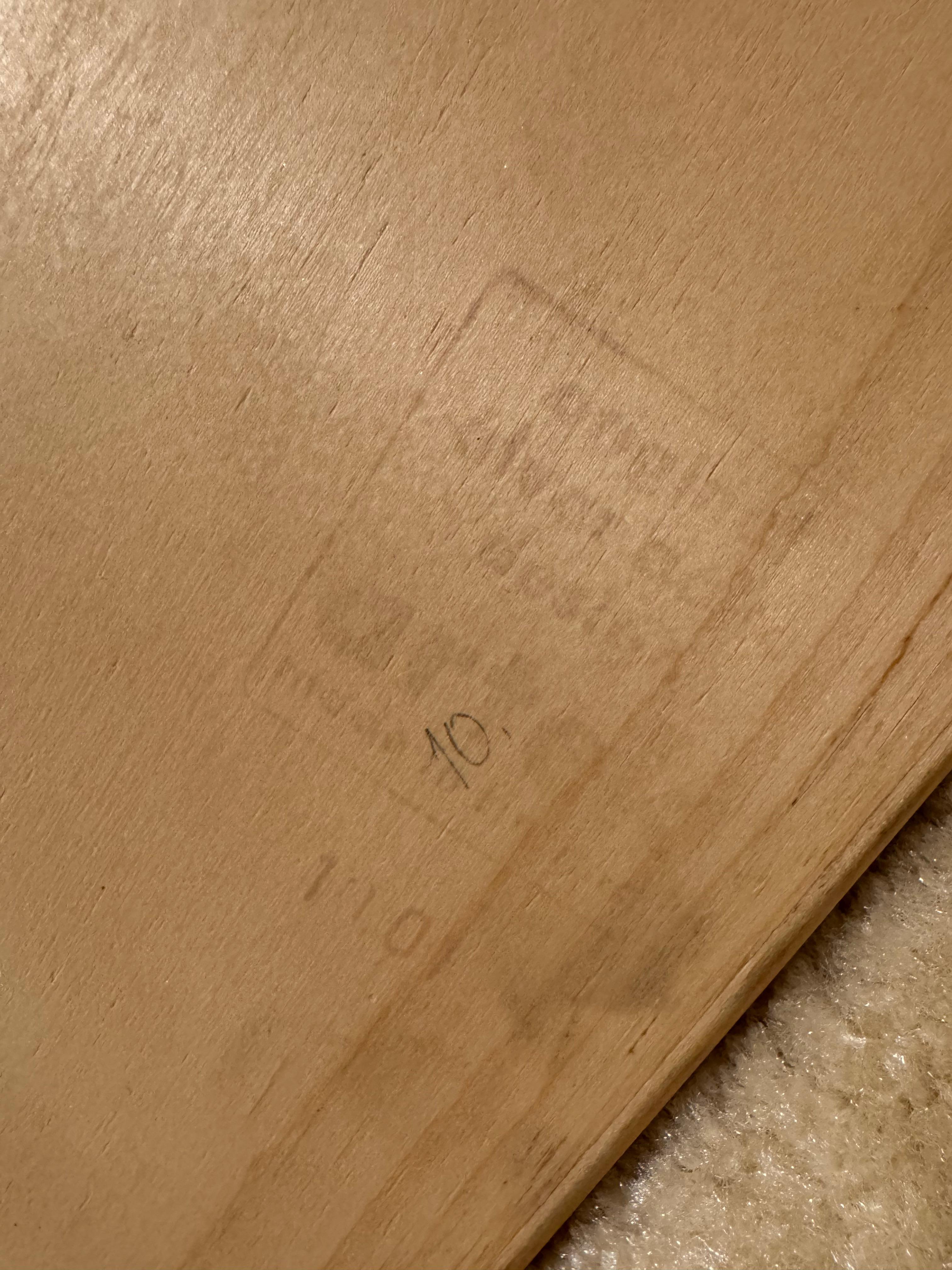 Vintage Aalto Table half-round by Alvar Aalto for Artek For Sale 5