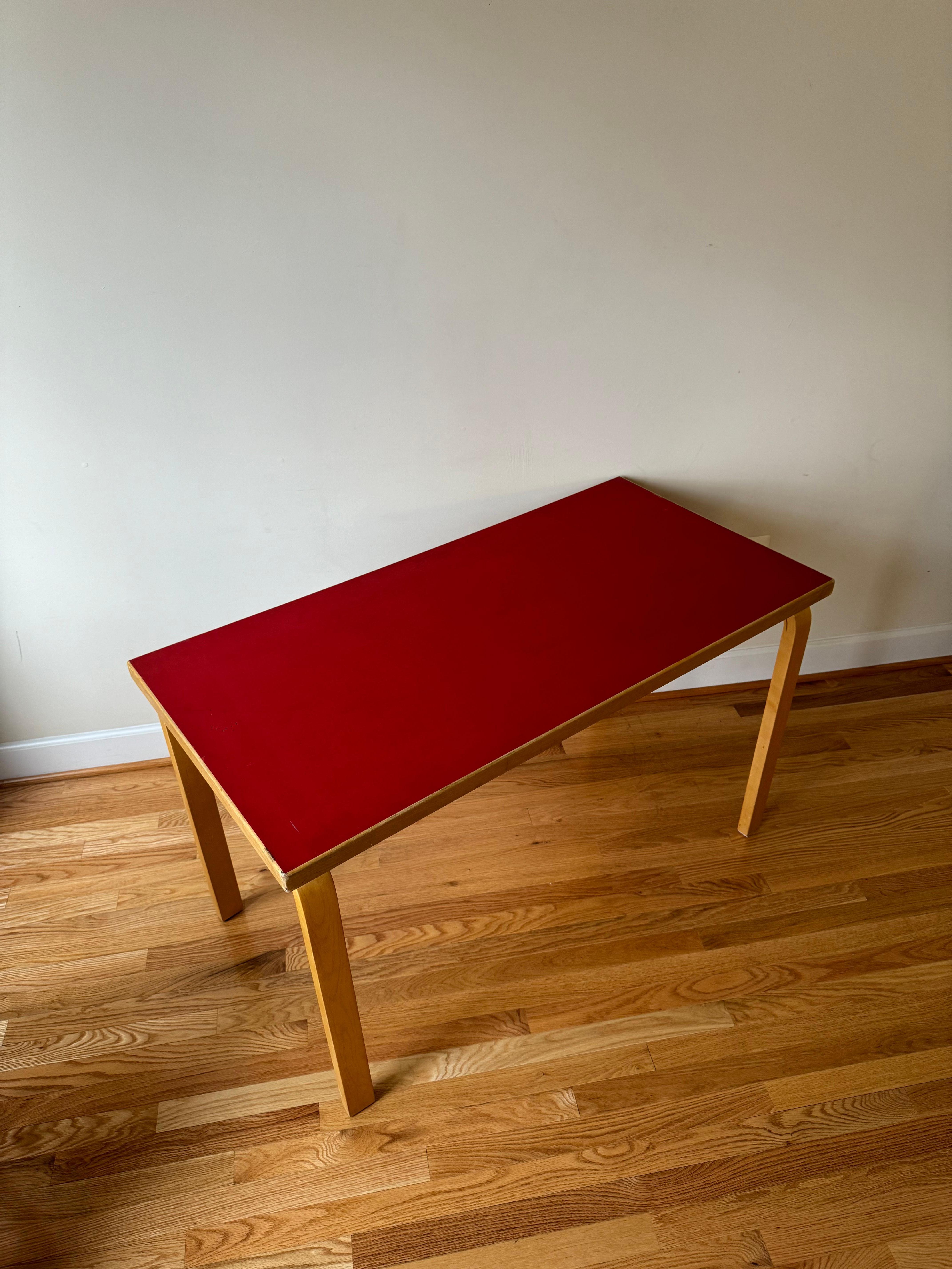 Vintage Aalto Table rectangular (Table 80A) by Alvar Aalto for Artek  For Sale 4
