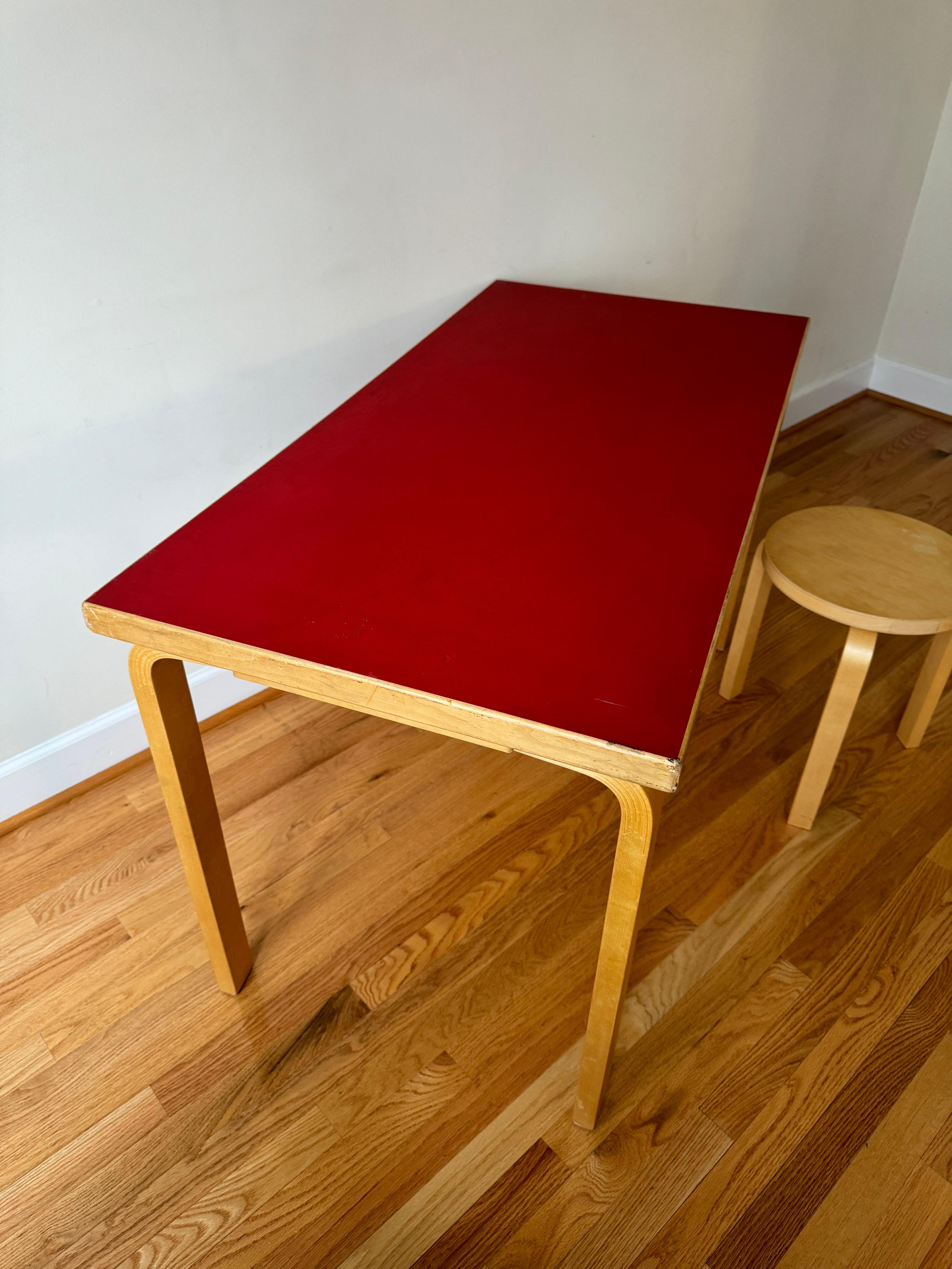 Vintage Aalto Table rectangular (Table 80A) by Alvar Aalto for Artek  For Sale 1