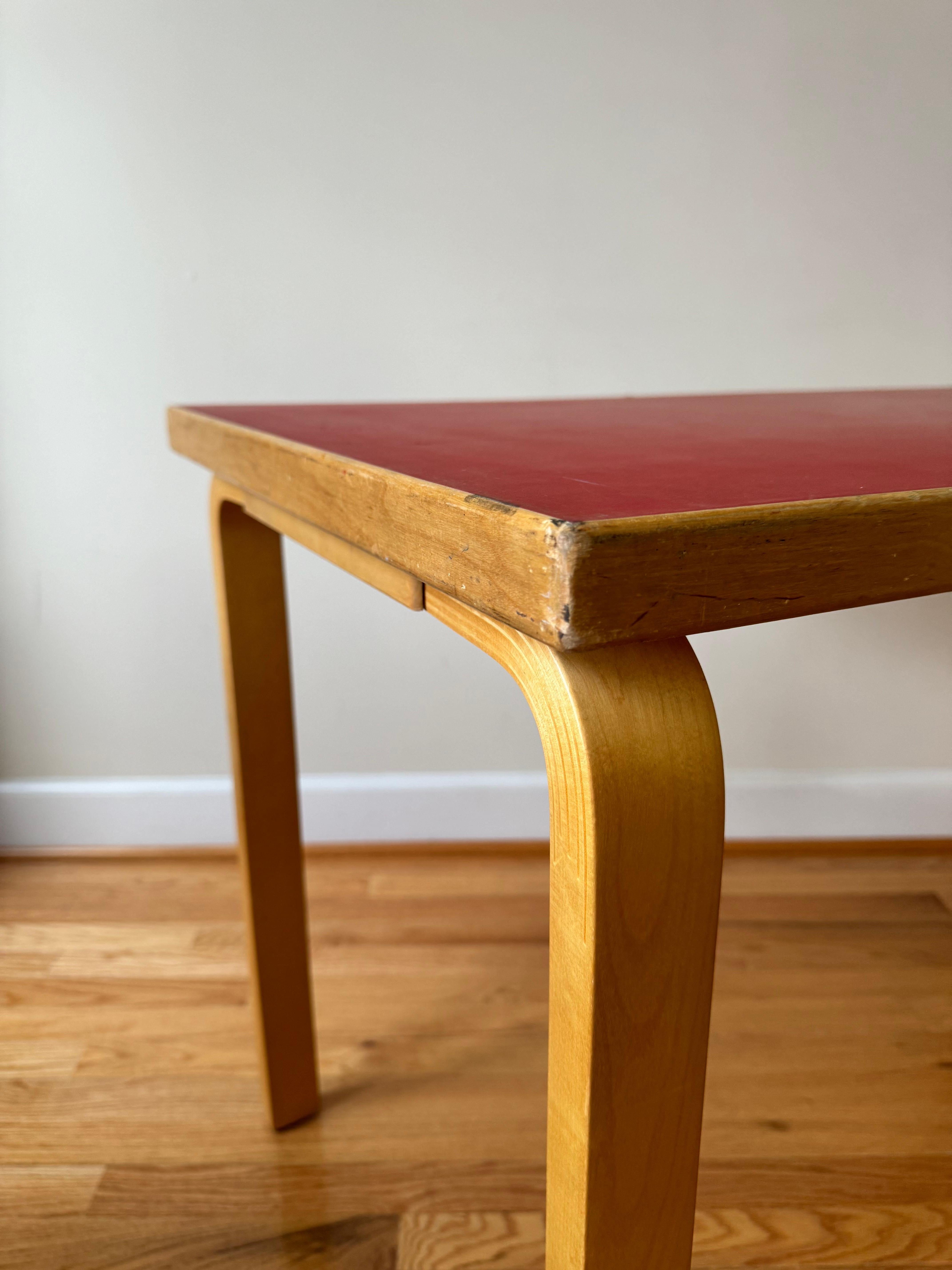 Vintage Aalto Table rectangular (Table 80A) by Alvar Aalto for Artek  For Sale 2