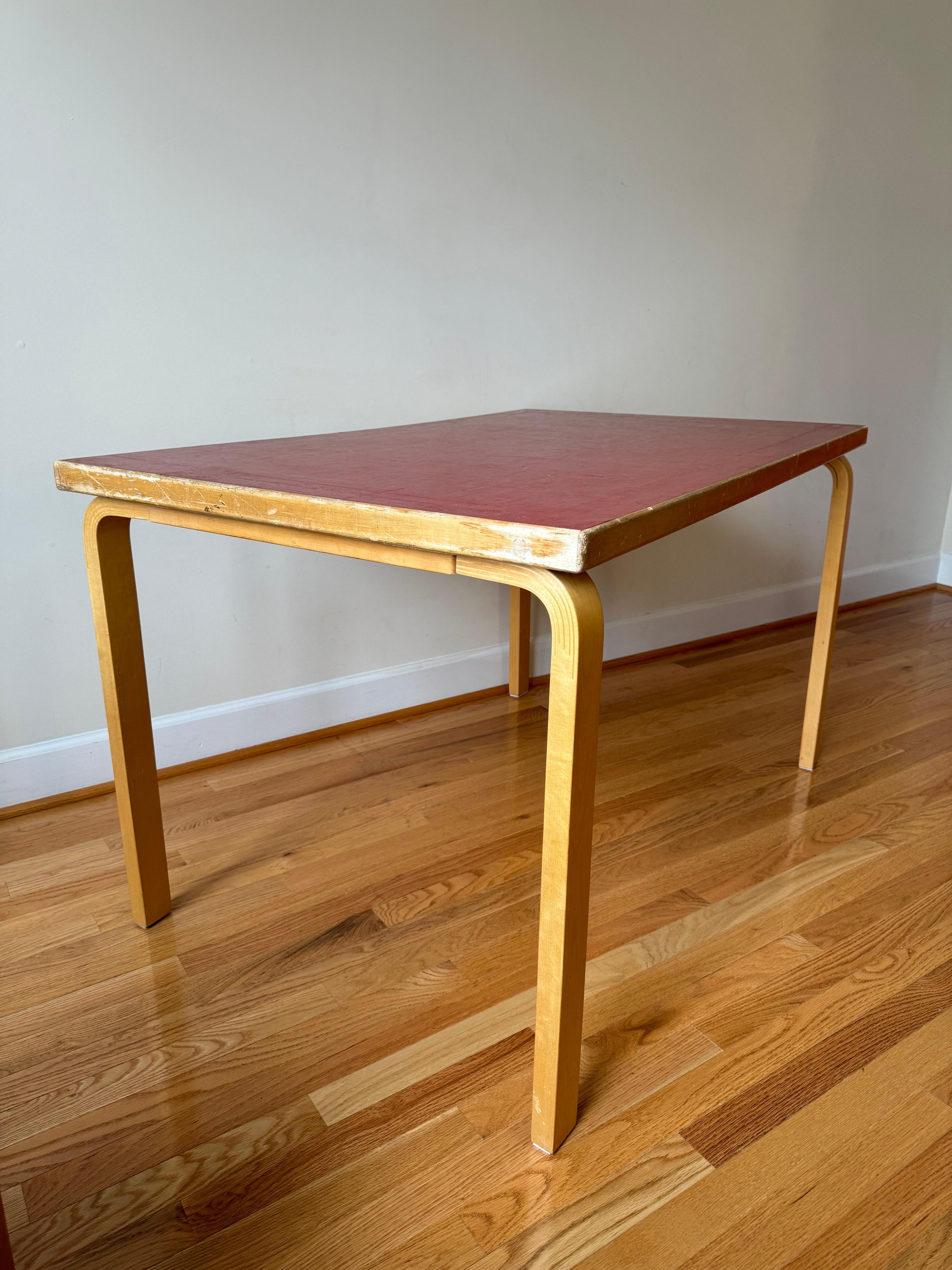 Vintage Aalto Table rectangular (Table 81B) by Alvar Aalto for Artek  In Fair Condition In Centreville, VA