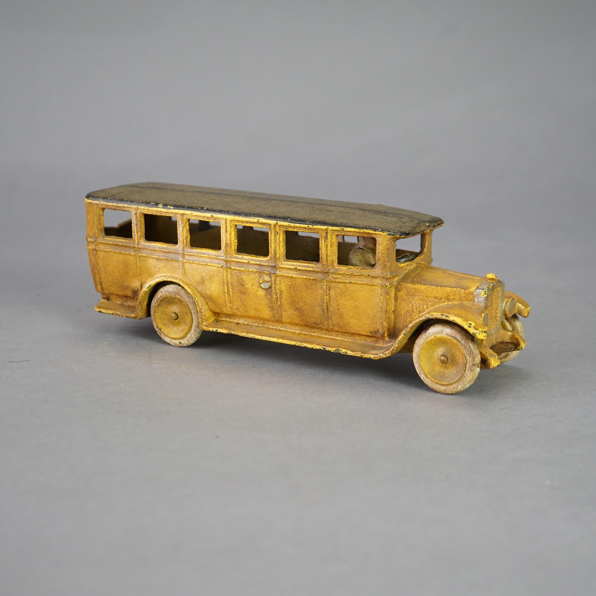 Vintage AB Skoglurd Cast Iron Toy  Passenger Bus, Maker Embossed as Photographed, 20th C

Measures - 3.5