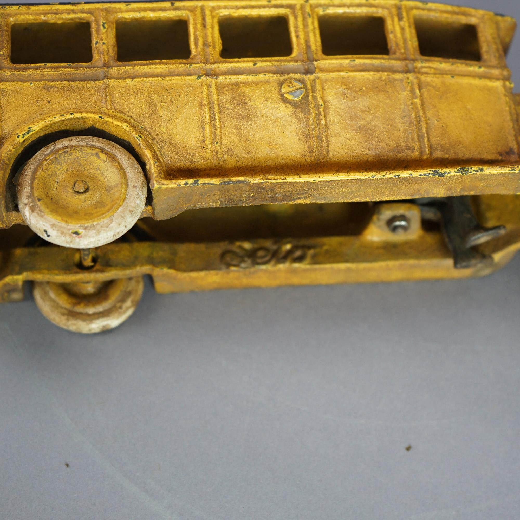 Vintage AB Skoglurd Cast Iron Toy  Passenger Bus 20th C 5