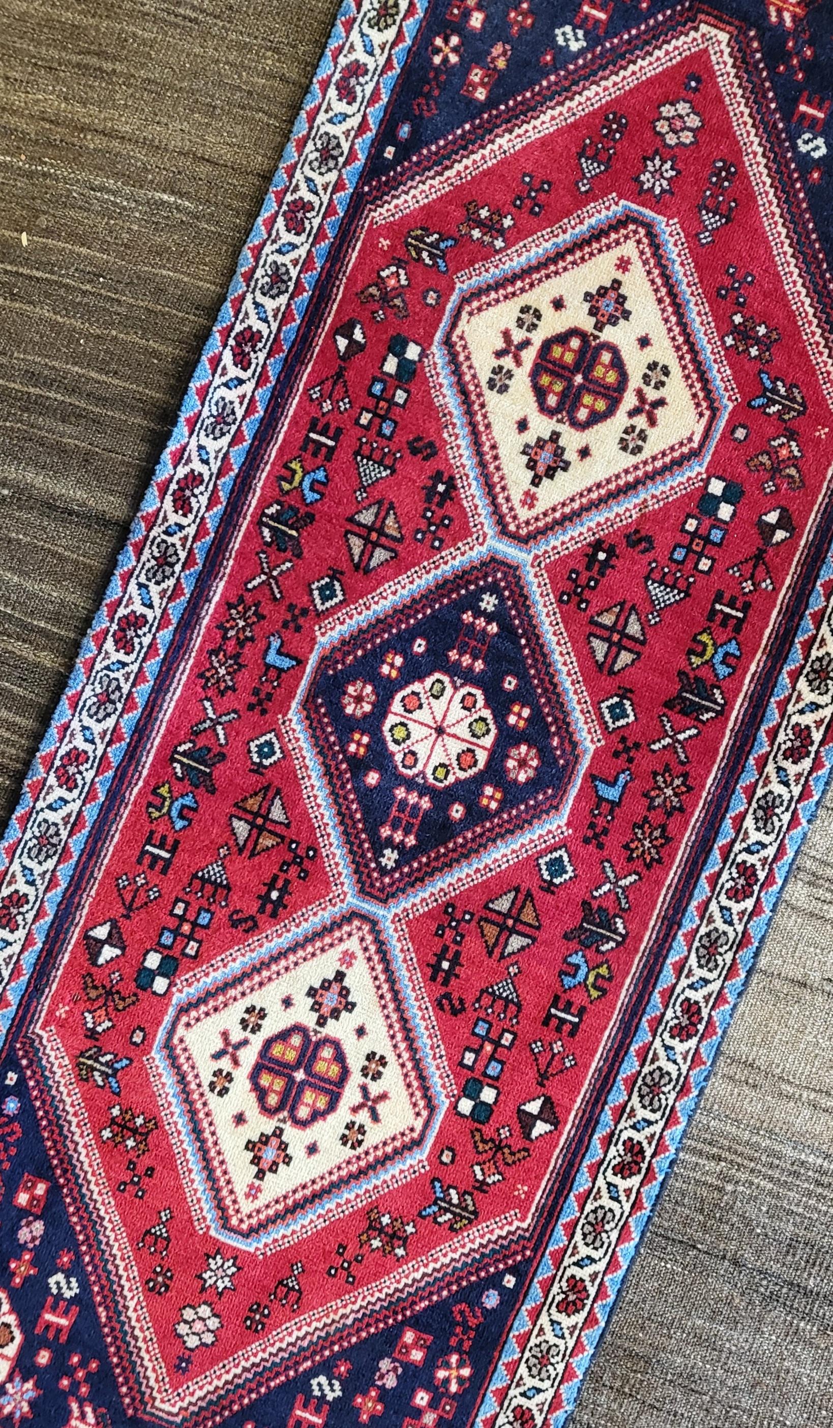 Mid-20th Century Vintage Abadeh - Tribal Persian Runner For Sale