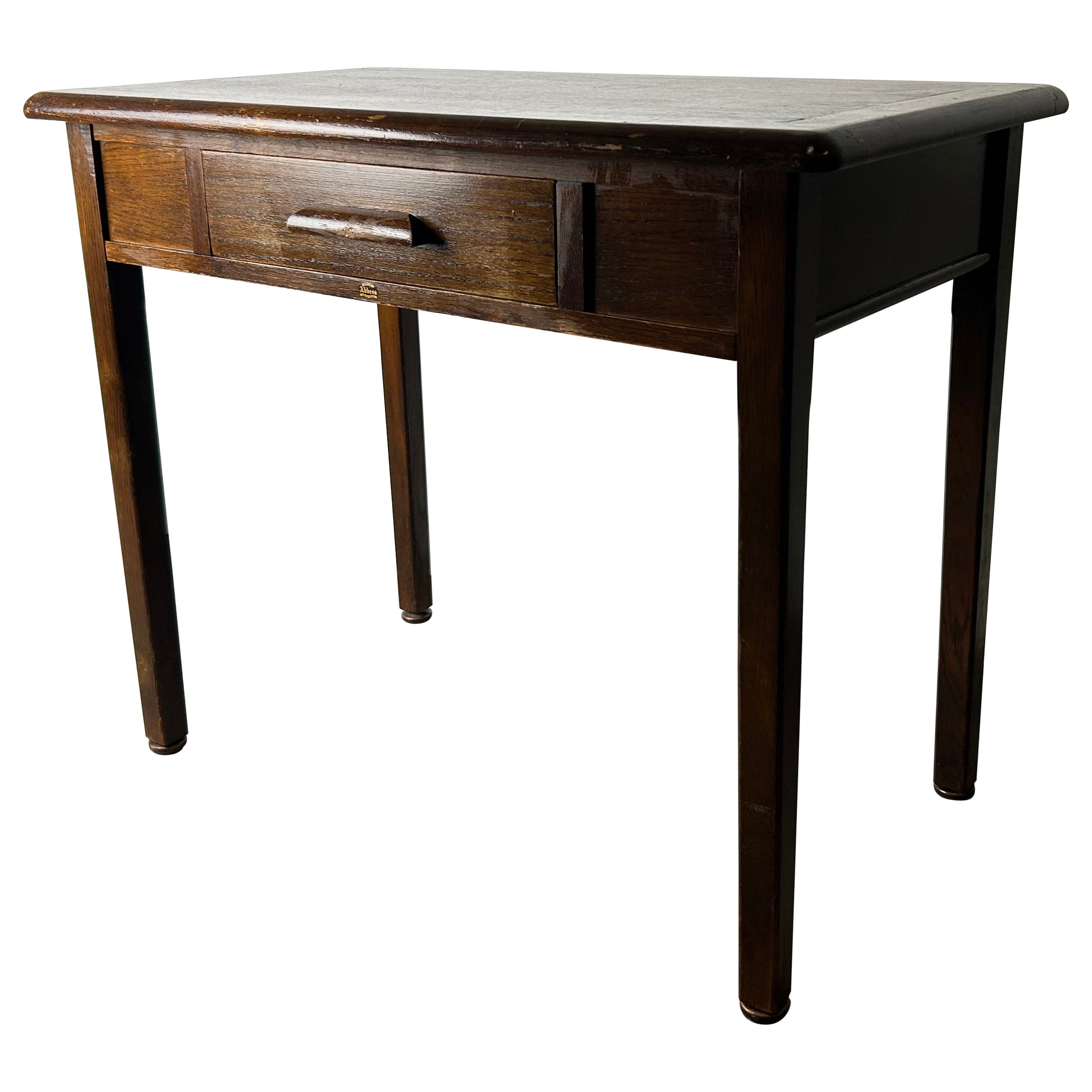 Bureau vintage en chêne « Abbess » avec un tiroir, style milieu du siècle, années 1950-1960 en vente
