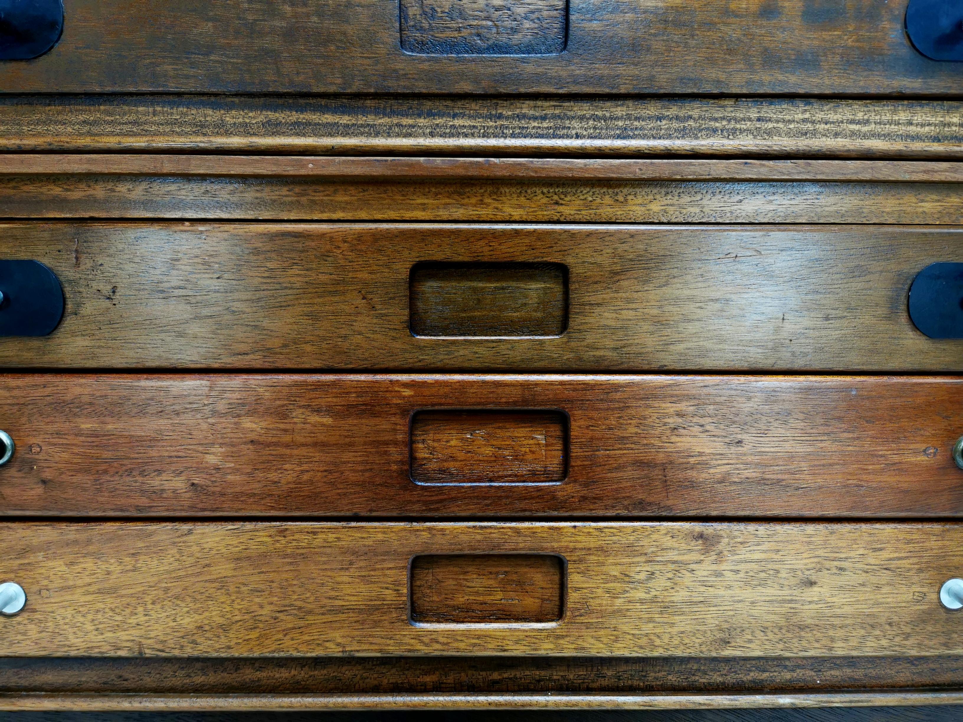 Mid-Century Modern Vintage Abbess Plan Chest of Drawers Artists Map Table For Sale