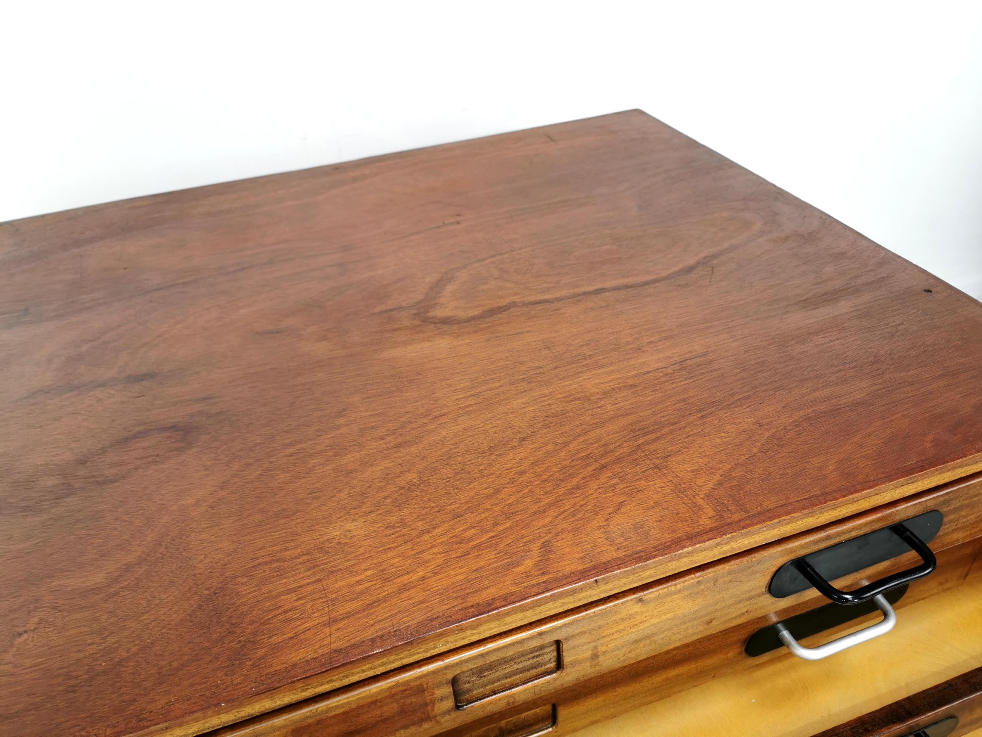 20th Century Vintage Abbess Plan Chest of Drawers Artists Map Table For Sale