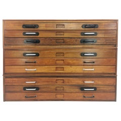 Vintage Abbess Plan Chest of Drawers Artists Map Table