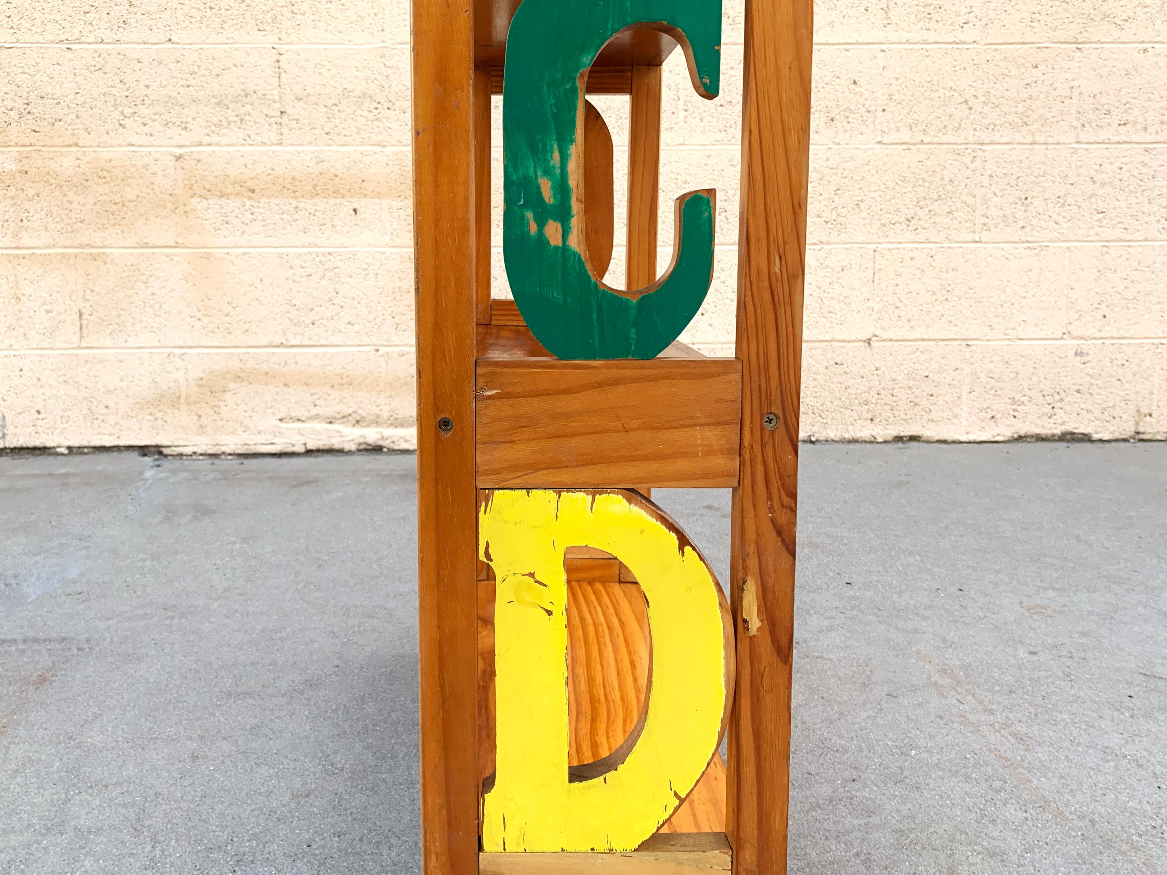 vintage kids bookshelf