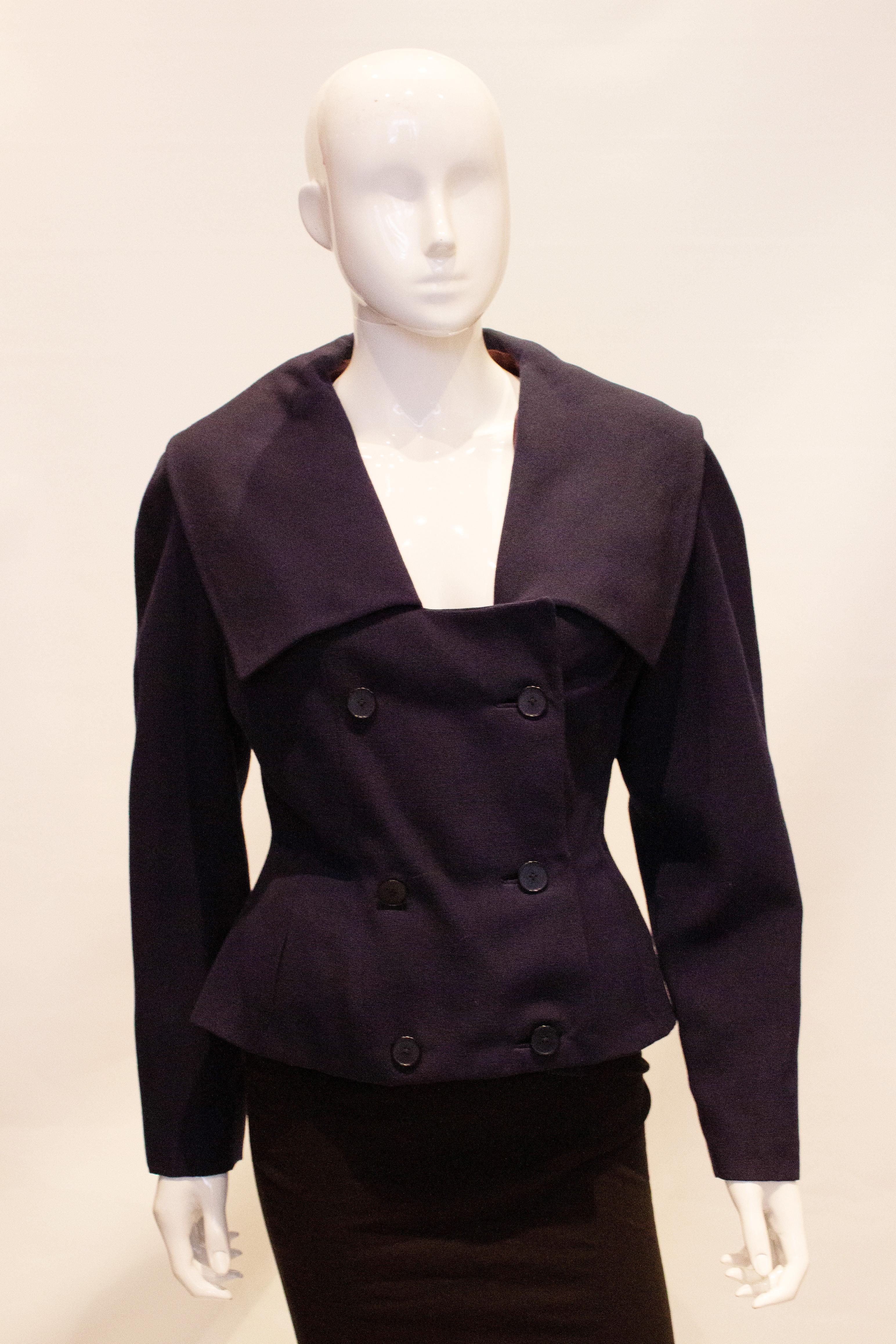 Women's Vintage ABC Model London Blue Jacket For Sale
