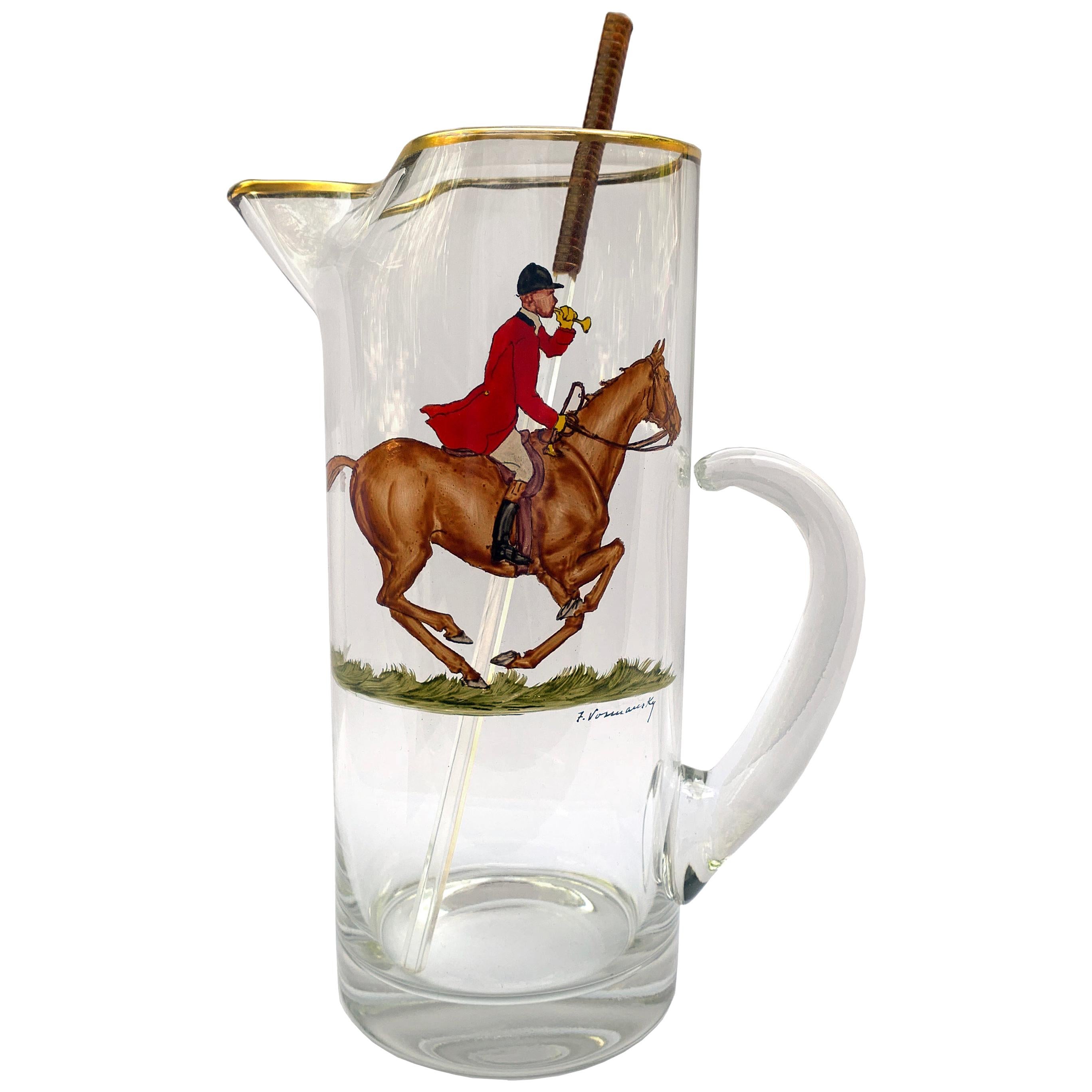 Vintage Abercrombie 
Fitch Hand Painted Drinks Pitcher