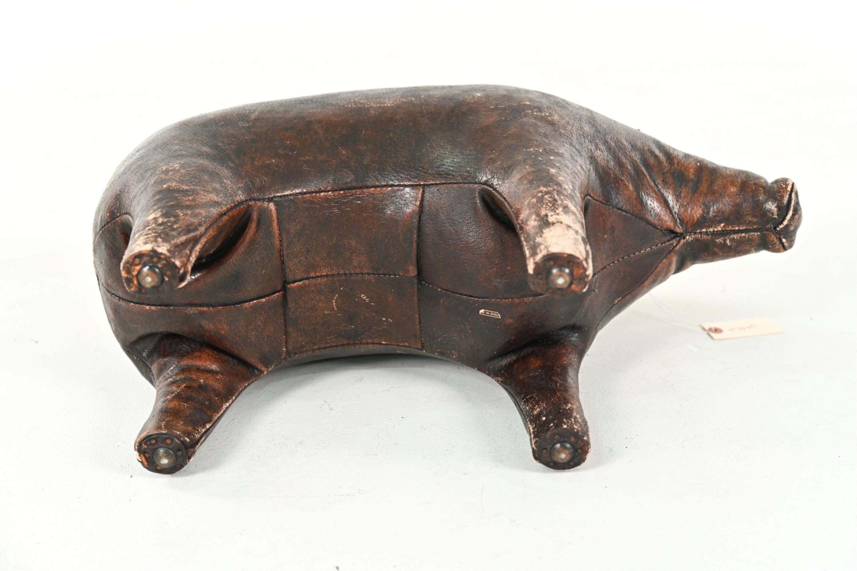 Vintage Abercrombie & Fitch Leather Pig For Sale 1