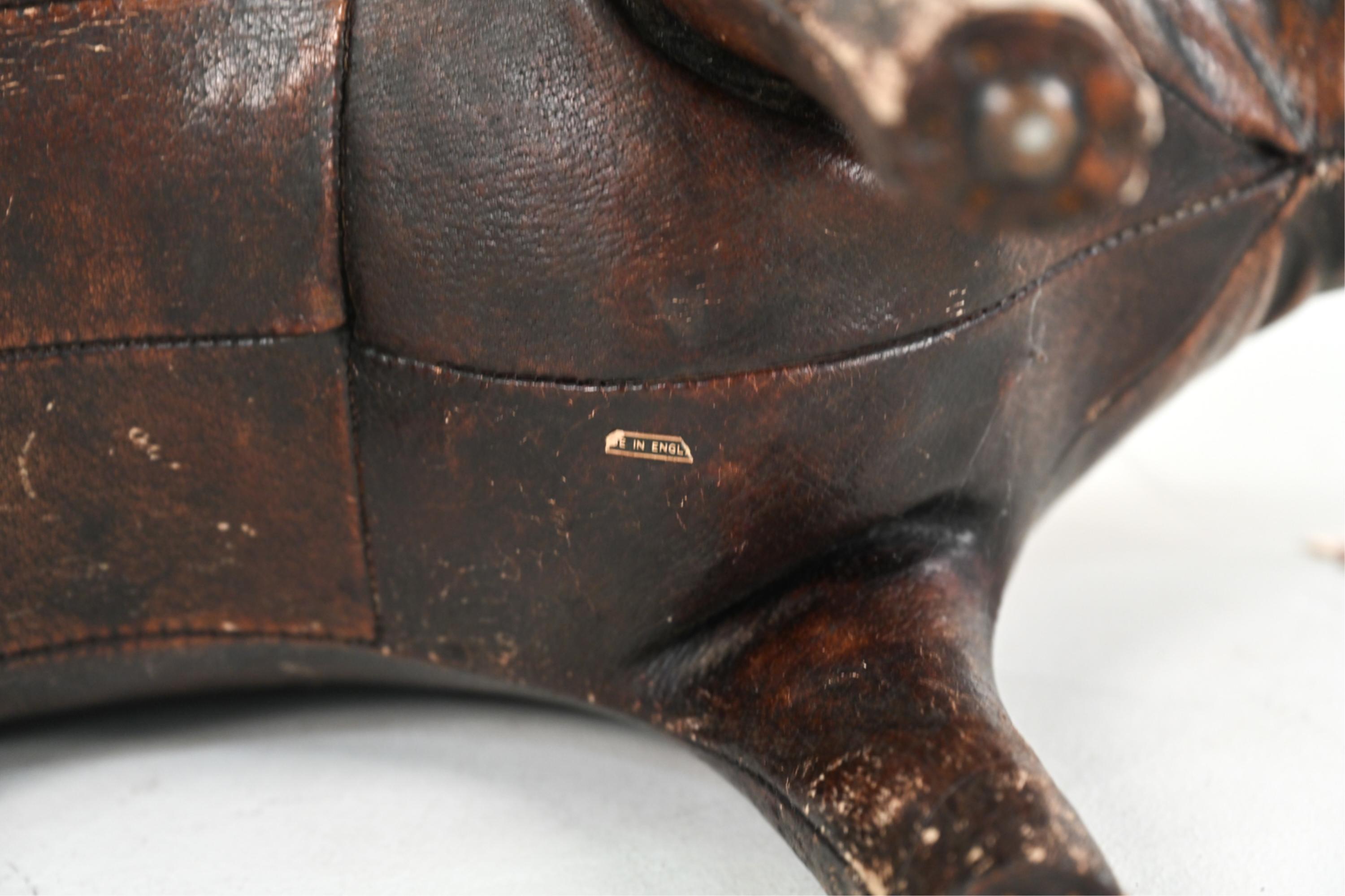 20th Century Vintage Abercrombie & Fitch Leather Pig For Sale