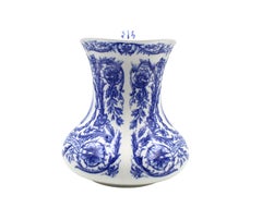 Vintage Abraham Lincoln Blue Transferware Pitcher by Cauldon