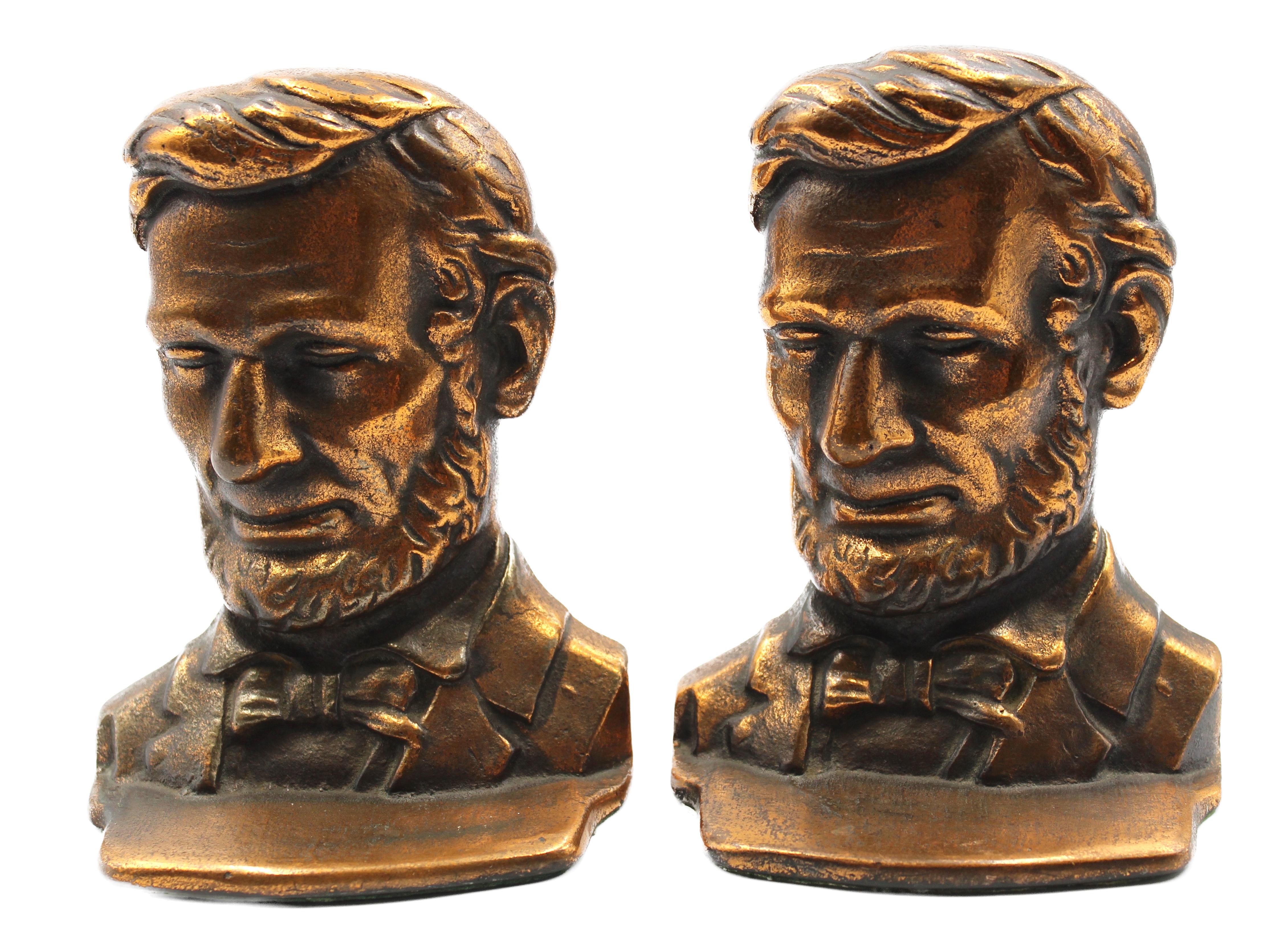 20th Century Vintage Abraham Lincoln Bookends