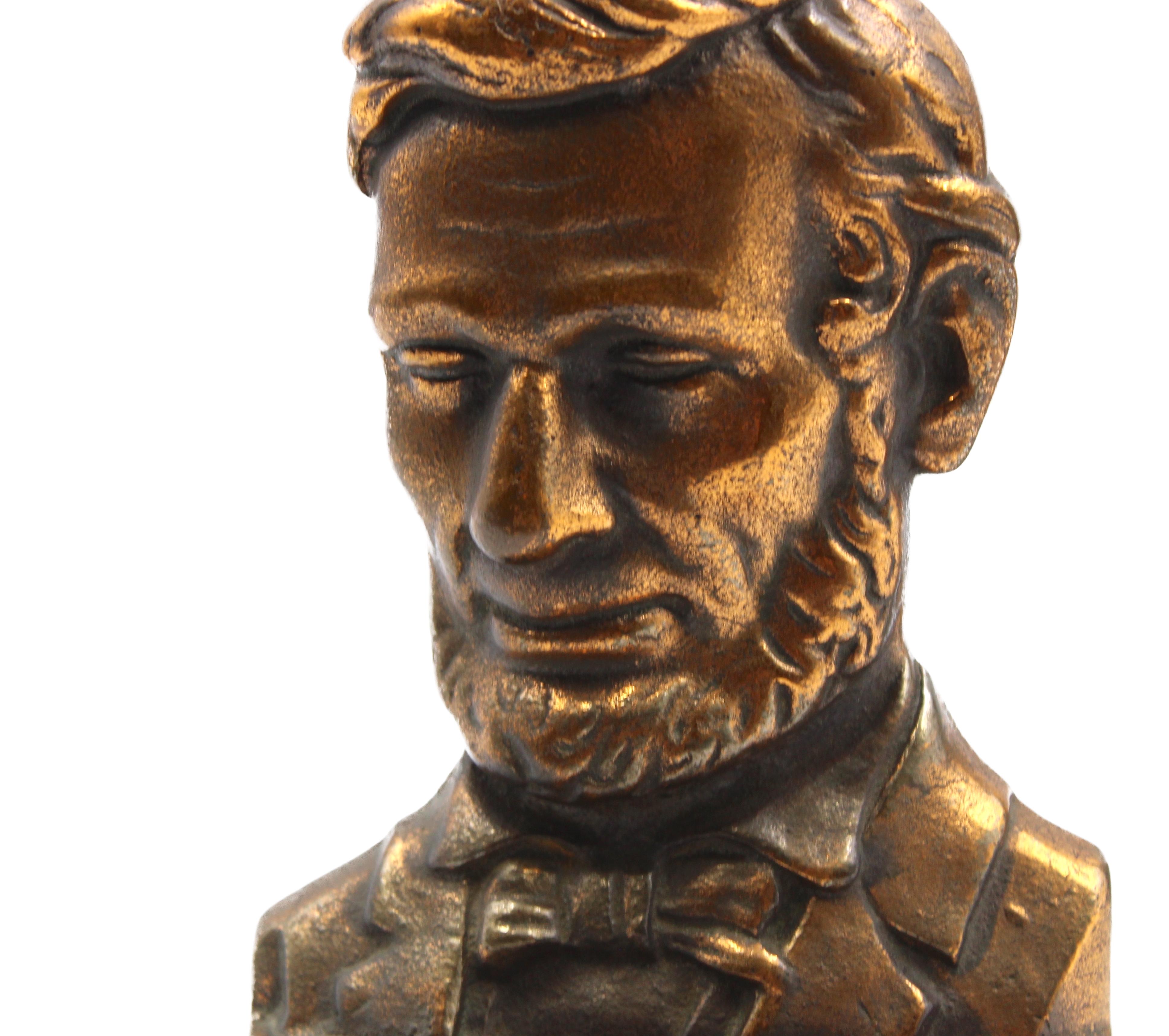Vintage Abraham Lincoln Bookends 1
