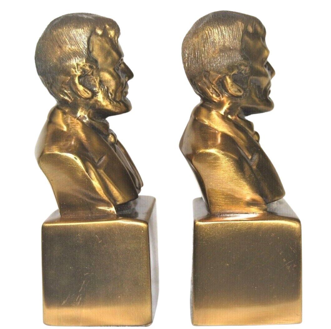 Mid-20th Century Vintage Abraham Lincoln Bust Bookends by PM American Craftsman