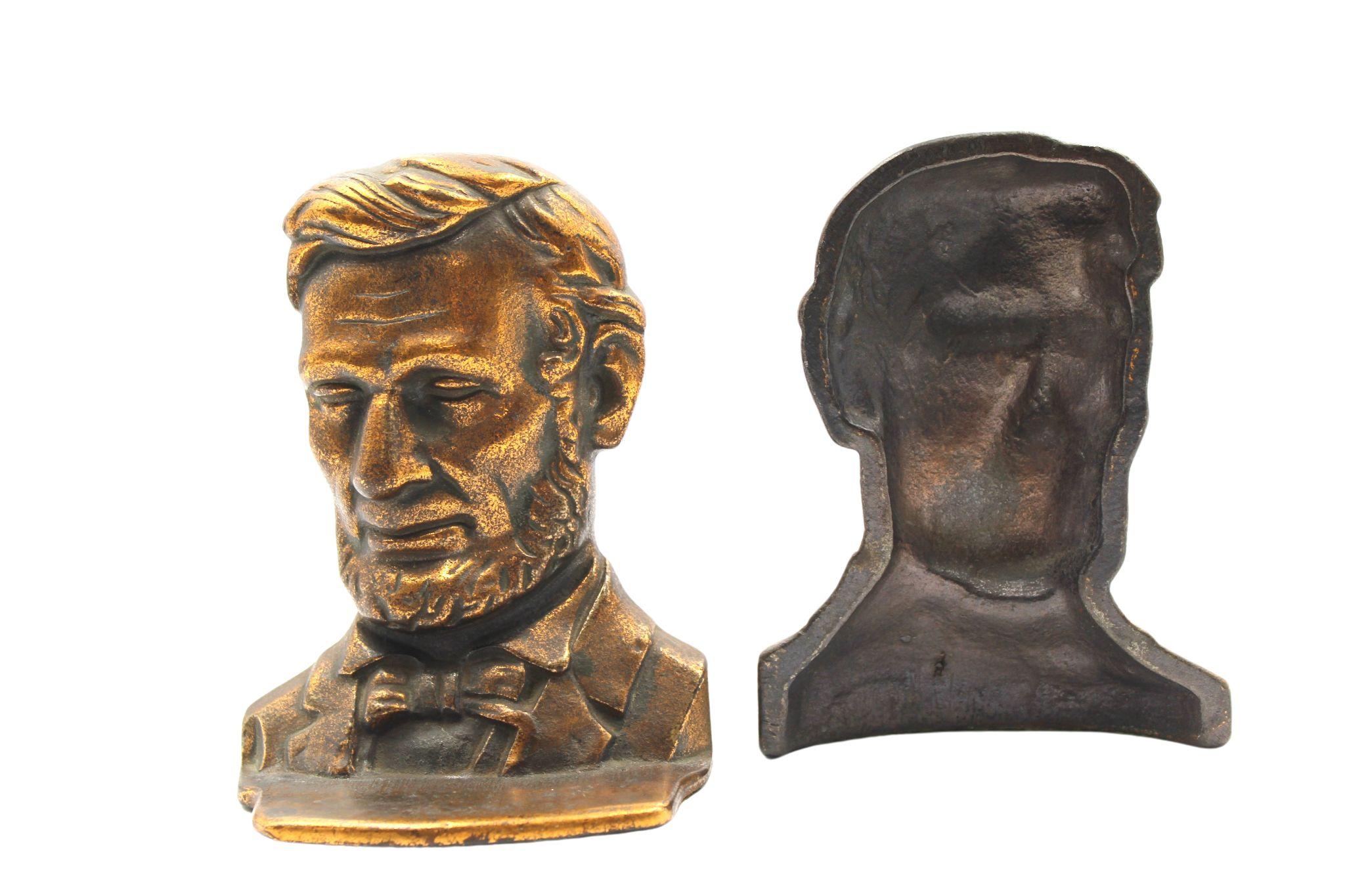 American Vintage Abraham Lincoln Bust Bookends For Sale
