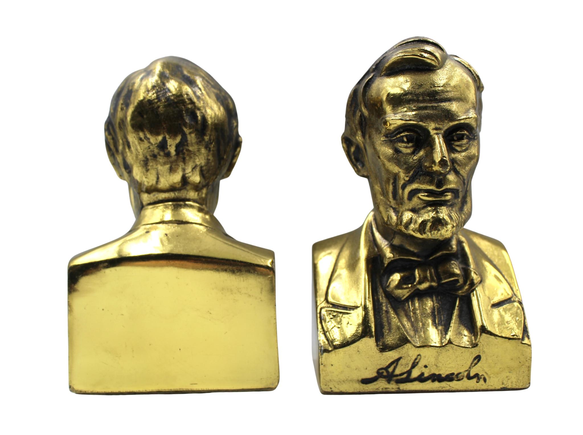 Vittoriano Reggilibri vintage con busto di Abraham Lincoln in vendita