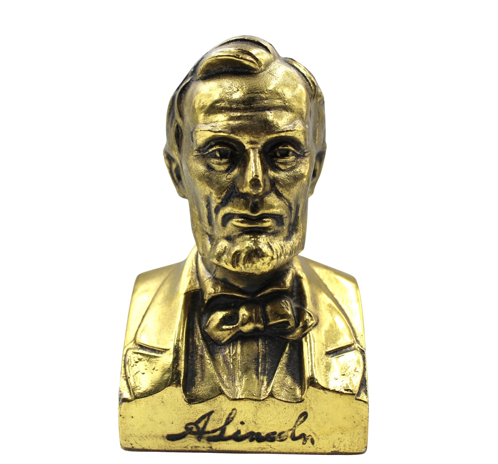 Americano Reggilibri vintage con busto di Abraham Lincoln in vendita