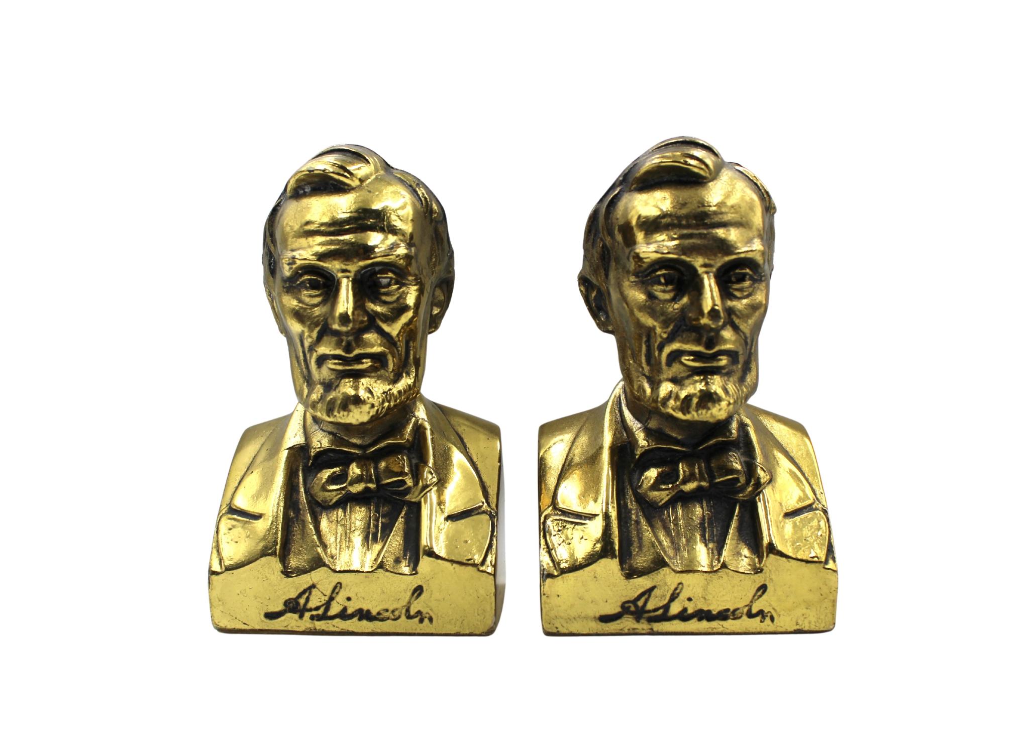 Reggilibri vintage con busto di Abraham Lincoln in vendita 1