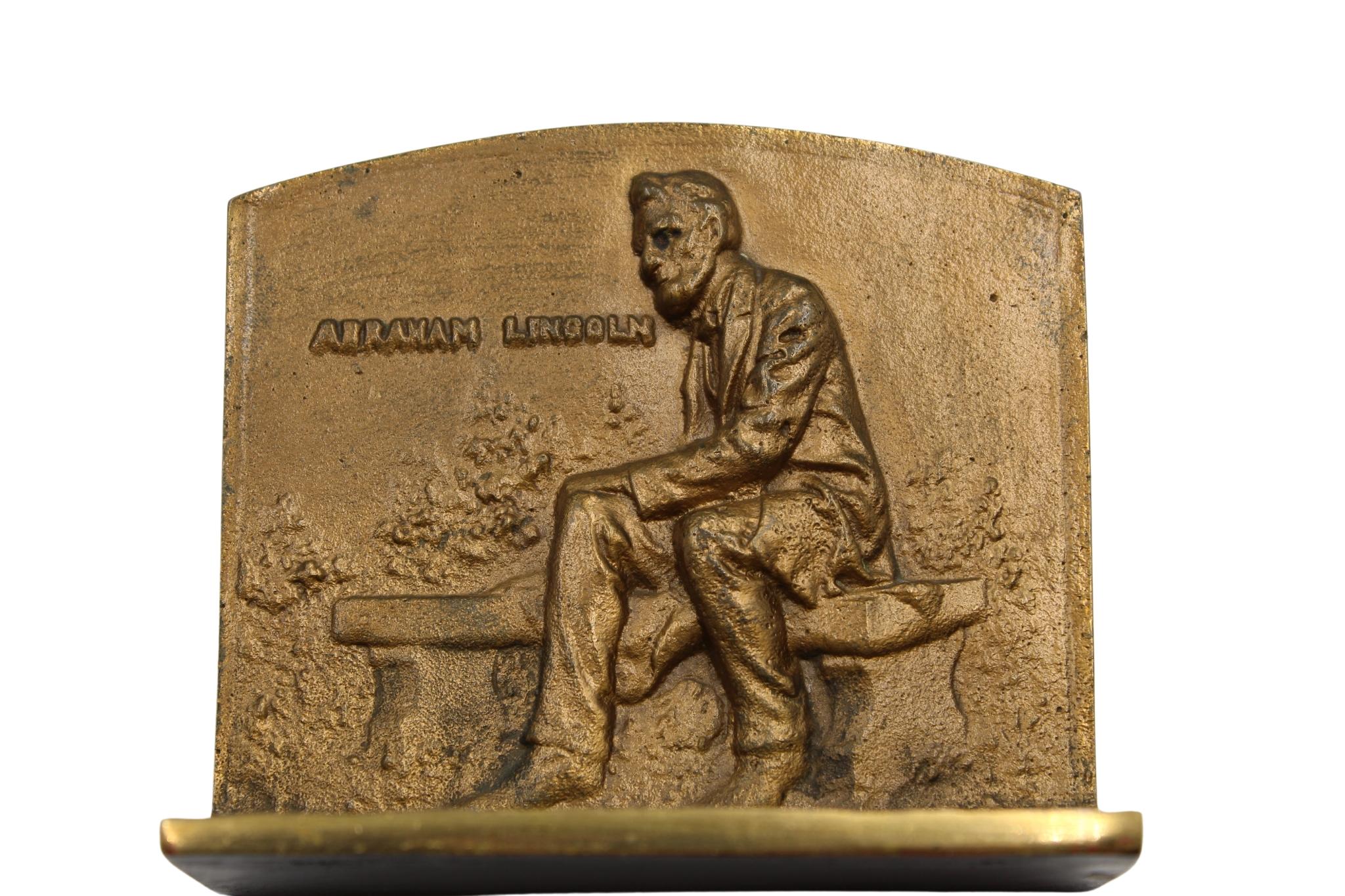 20th Century Vintage Abraham Lincoln Seated Bookends