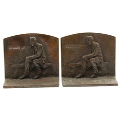 Retro Abraham Lincoln Seated Bookends