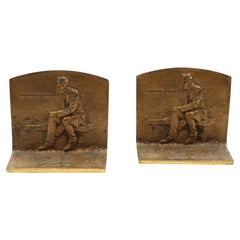 Vintage Abraham Lincoln Seated Bookends
