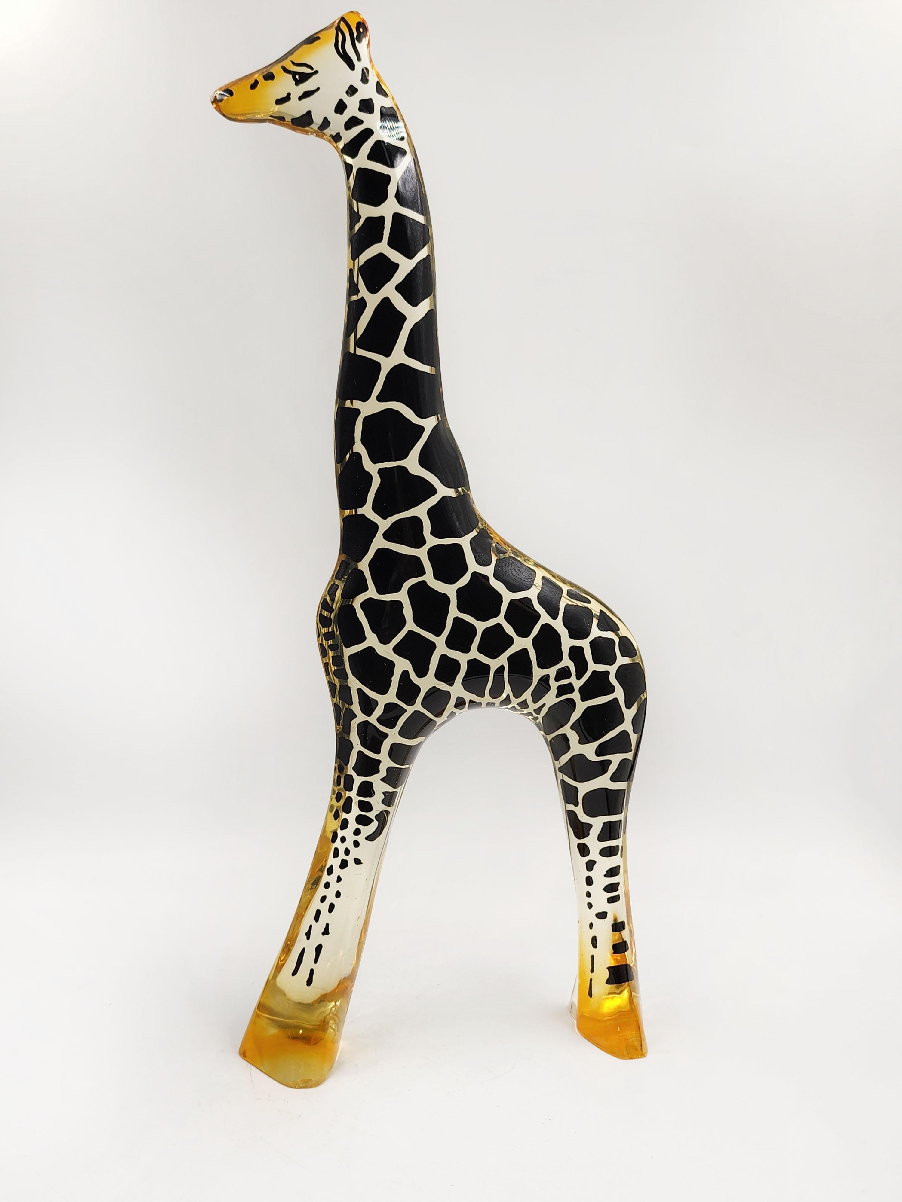 XX secolo Figurina di giraffa in lucite acrilica vintage di Abraham Palatnik, anni '60 in vendita