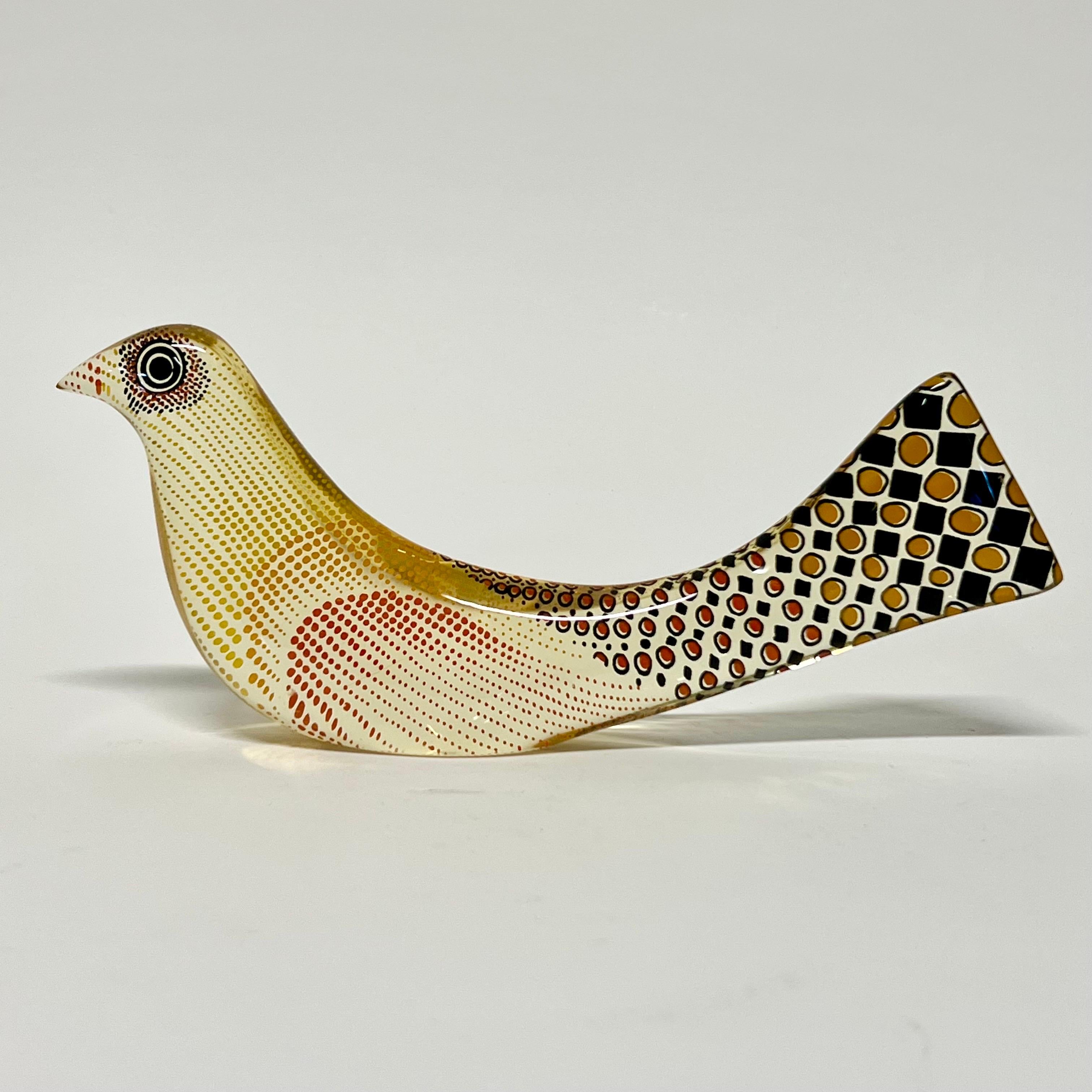 Rare long-tailed bird by famous Brazilian artist/designer Abraham Palatnik c1960s. 

The Brazilian artist Abraham Palatnik (1928) was the founder of the technological movement in Brazilian art, and a Pioneer in making Kinetic sculptures.
In the late
