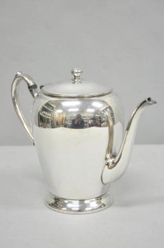 Vintage Abraham & Straus Victorian Silver Plated Bulbous Coffee Pot Teapot